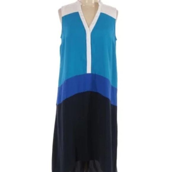 Ann Taylor Dresses & Skirts - NWT Ann Taylor Blue Sleeveless Color Block Dress
